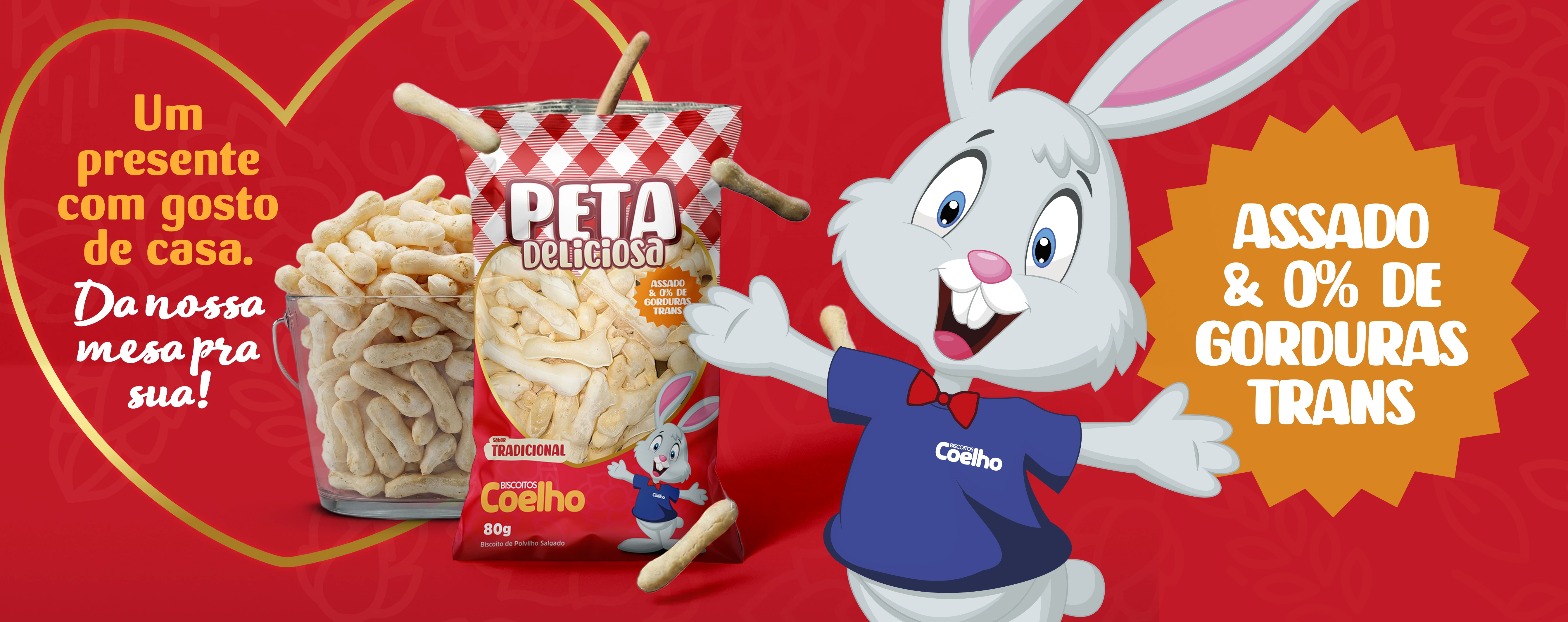 Banner com produtos da linha Peta